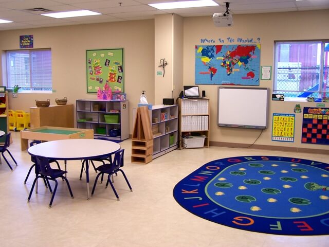 safe to go back to school - empty classroom 