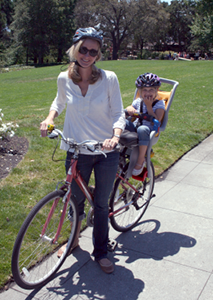 Best Bike Seats for Toddlers and Preschoolers: Four y/o Lucie in her Topeak II